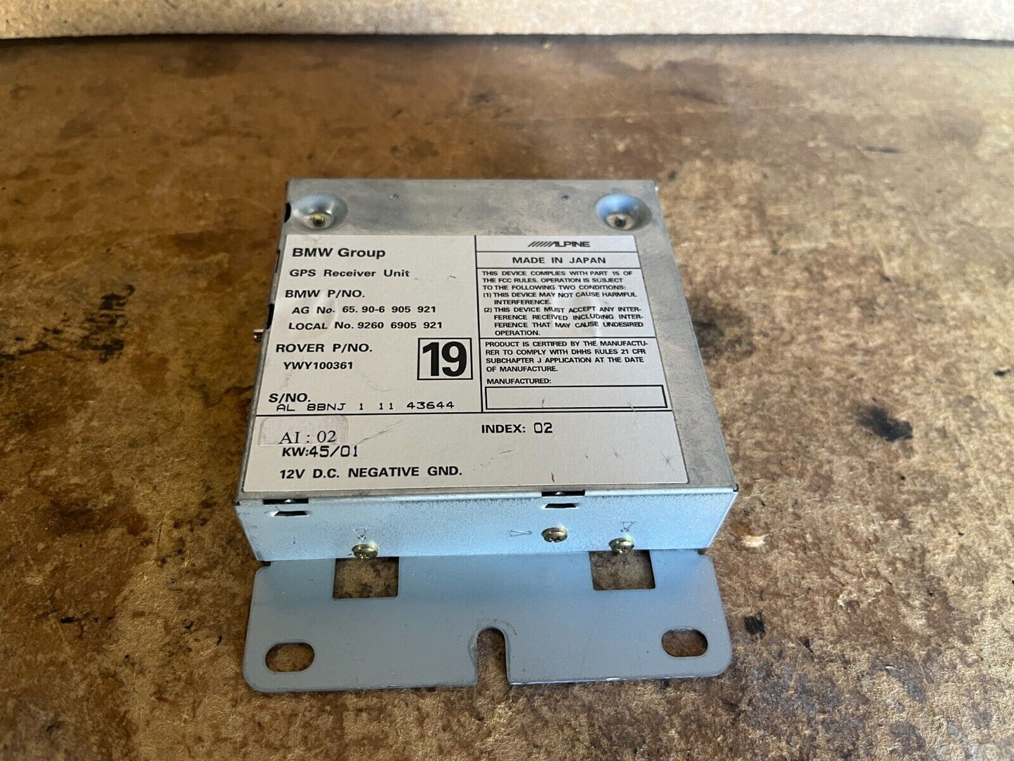 BMW SERIES 7 GPS RECEVER UNIT E65/E66 02/02-12/08