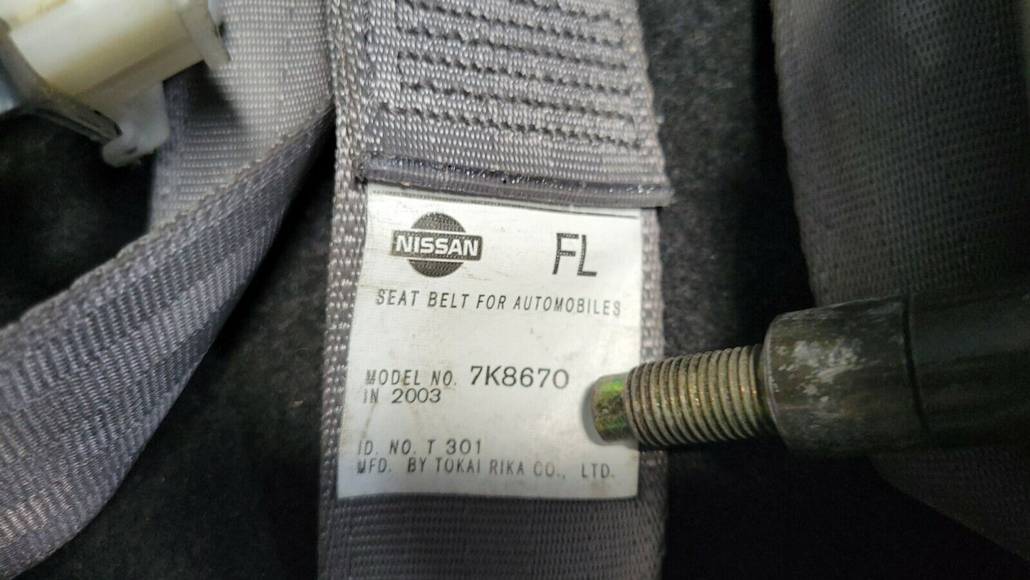 NISSAN CUBE Z12 2008+ LEFT REAR SEAT BELT - GREY