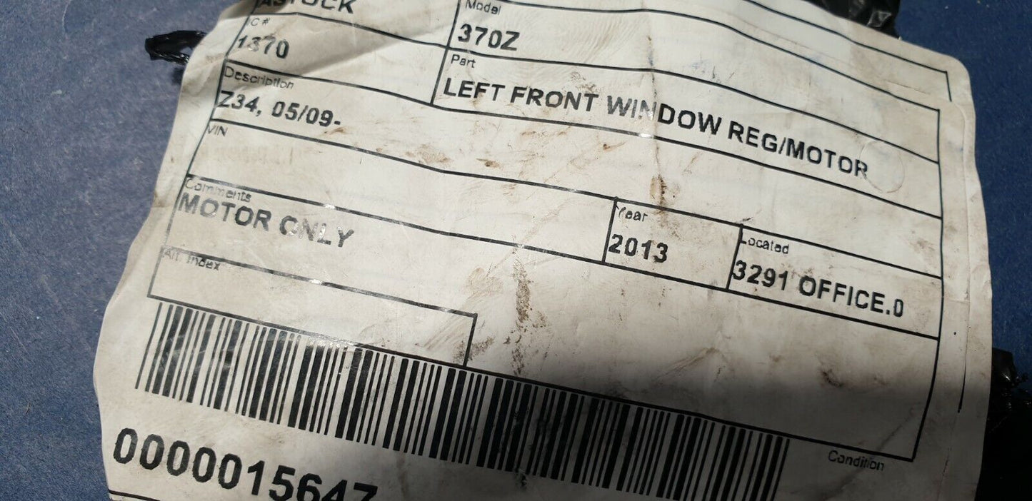 NISSAN 370Z LEFT FRONT WINDOW REGULATOR MOTOR 2009 ONWARDS (MOTOR ONLY)
