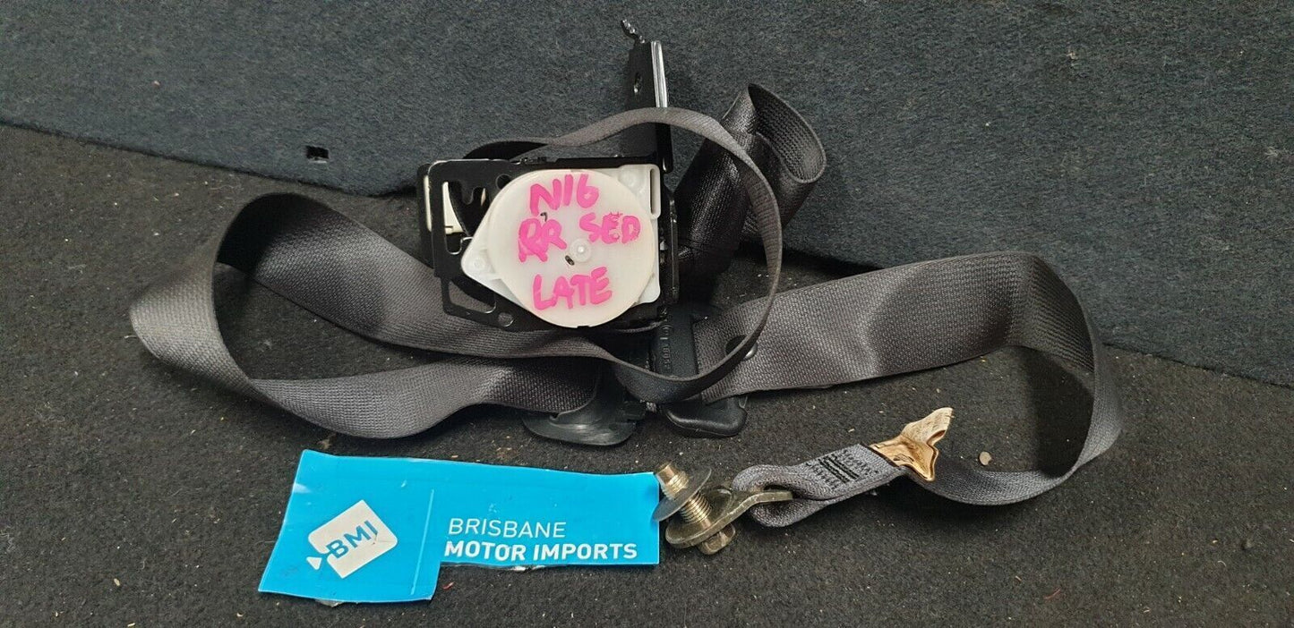 NISSAN PULSAR N16 RIGHT REAR SEAT BELT (SEDAN - LATE) 2000-05