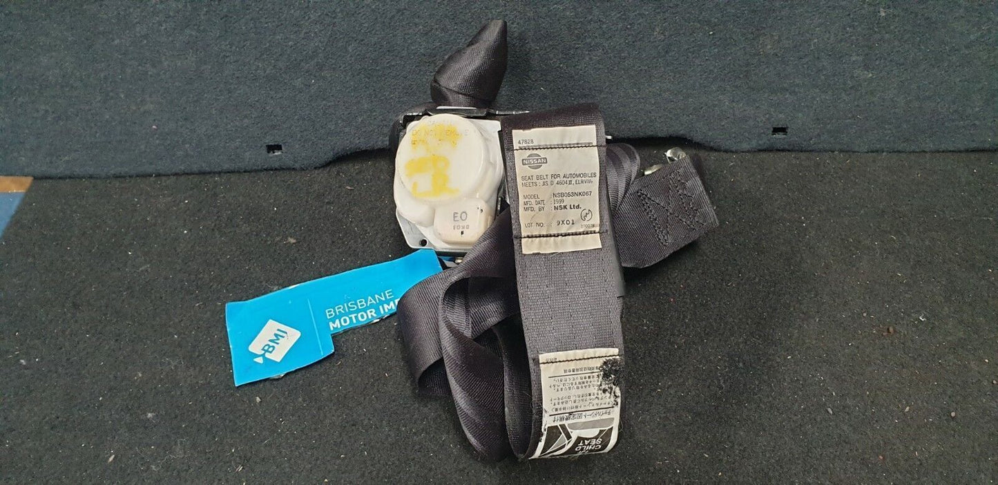 NISSAN SKYLINE R34 SEDAN LEFT REAR SEAT BELT WITH STALK 1998-02