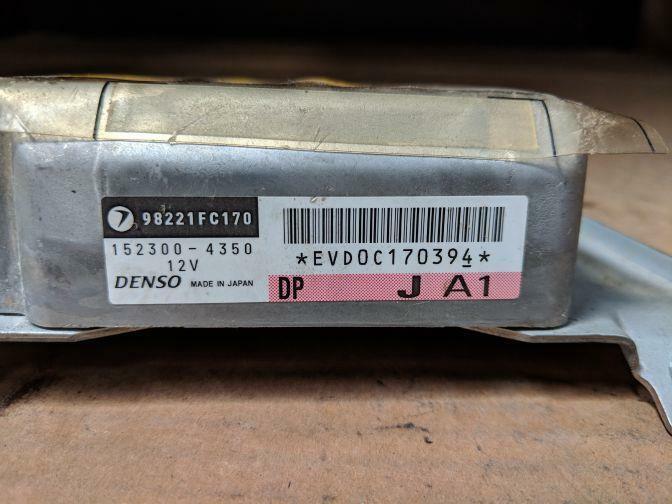 1999 SUBARU FORESTER SF5 SRS AIRBAG ECU EVD0C170394 08/97-06/02