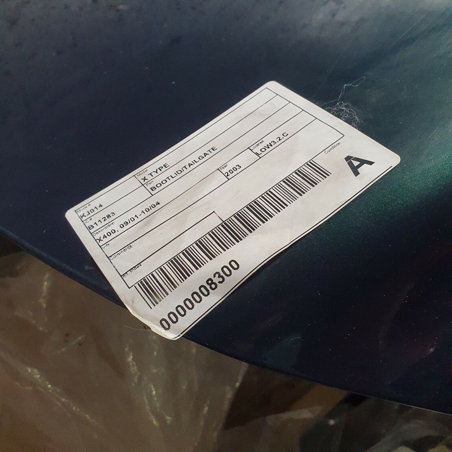 JAGUAR X400 XTYPE BOOTLID