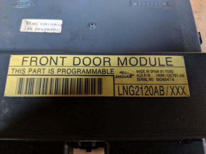 2000 JAGUAR XJ X308 FRONT DOOR CONTROL MODULE LG2120AB/XXX