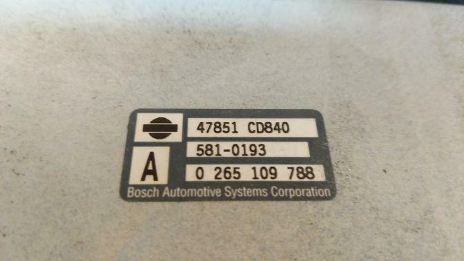 NISSAN FAIRLADY Z33 350Z BOSCH ABS ECU 47851 CD840 12/02-04/09