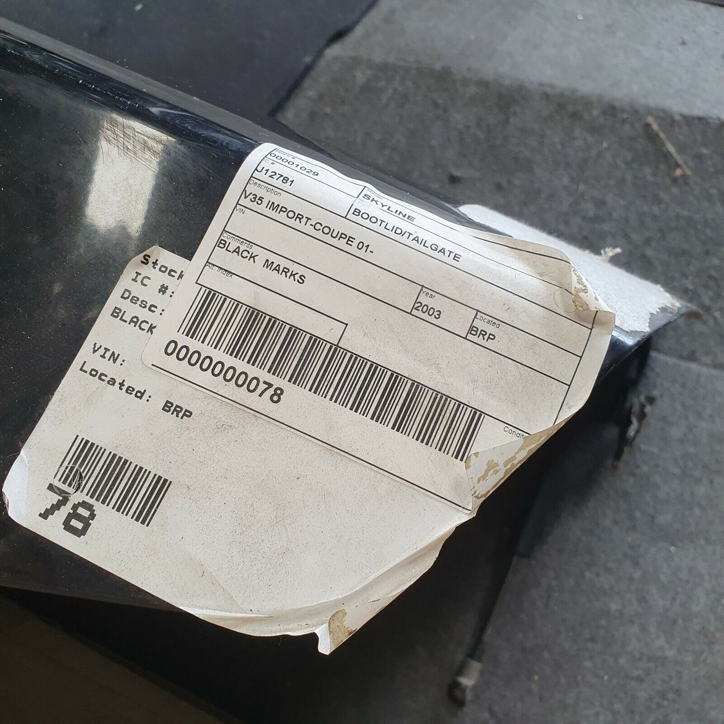 NISSAN SKYLINE V35 COUPE BOOTLID (IMPORT)