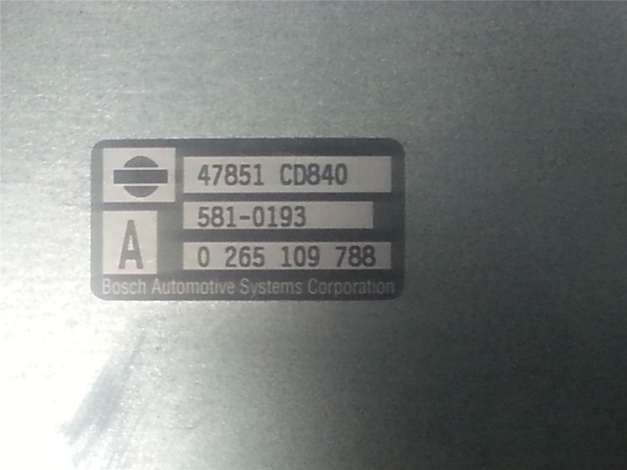 NISSAN FAIRLADY Z33 350Z BOSCH ABS ECU 47851 CD840 2002-2008