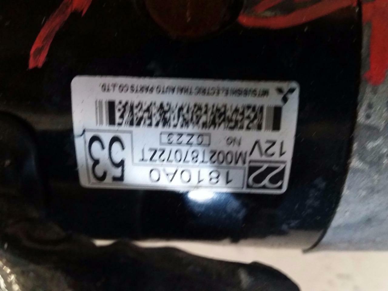 MITSUBISHI TRITON 4D56-T COMMONRAIL STARTER MOTOR M002T870722T