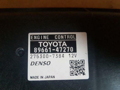 2012 TOYOTA PRIUS ZVW30R ENGINE ECU 89661-47270 07/09-12/15